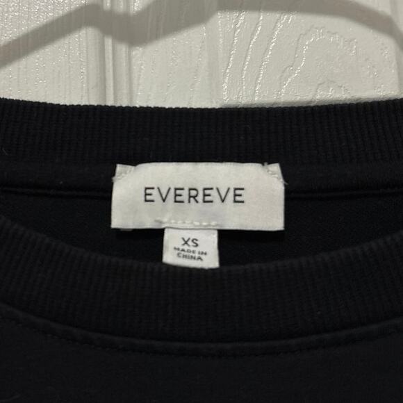 Evereve Black Ruffle Accent Terry Lined Cozy Sweatshirt Size XS - Picture 5 of 6